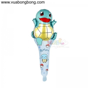 Bong bóng rùa pokemon thanh cây gậy tay cầm dài